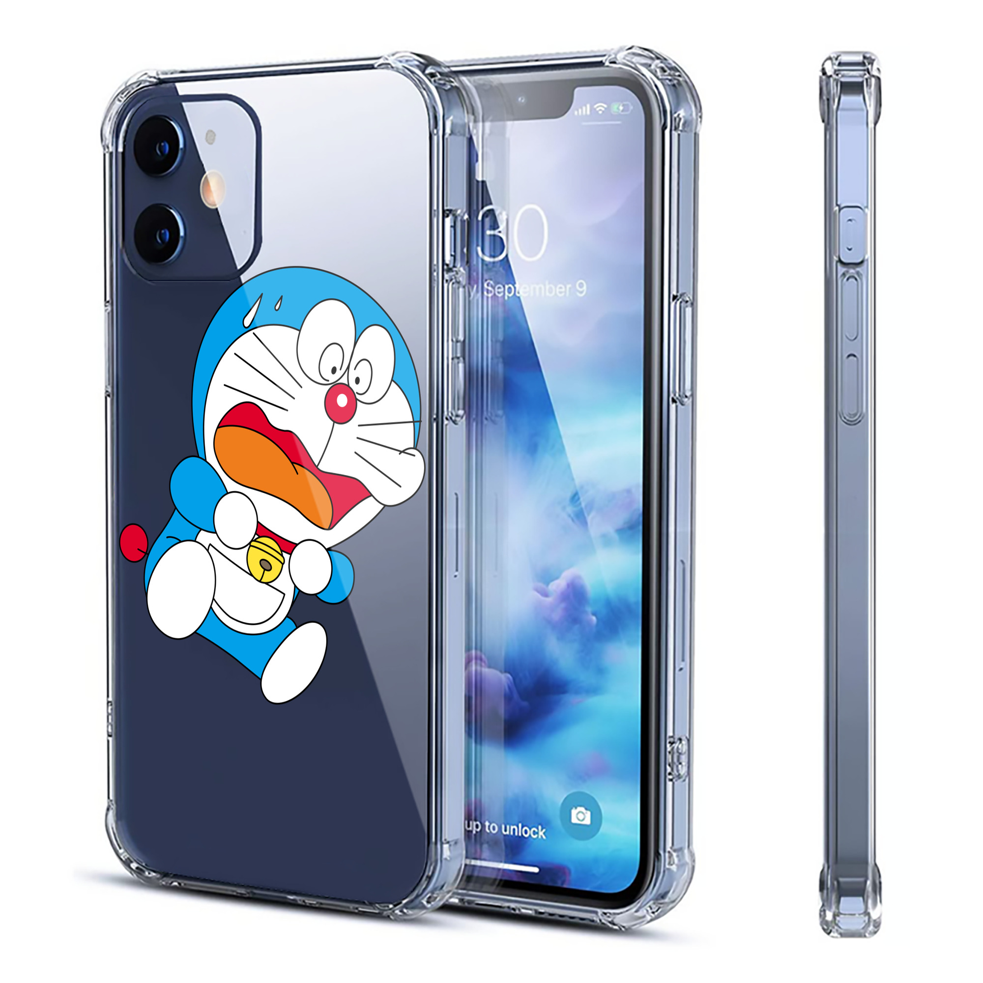 （画像用） ドラえもん Doraemon 【iPhone 12シリーズ対応】透明スマホケース（クリアソフトケース）